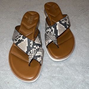 Franco Sarto snake print sandals